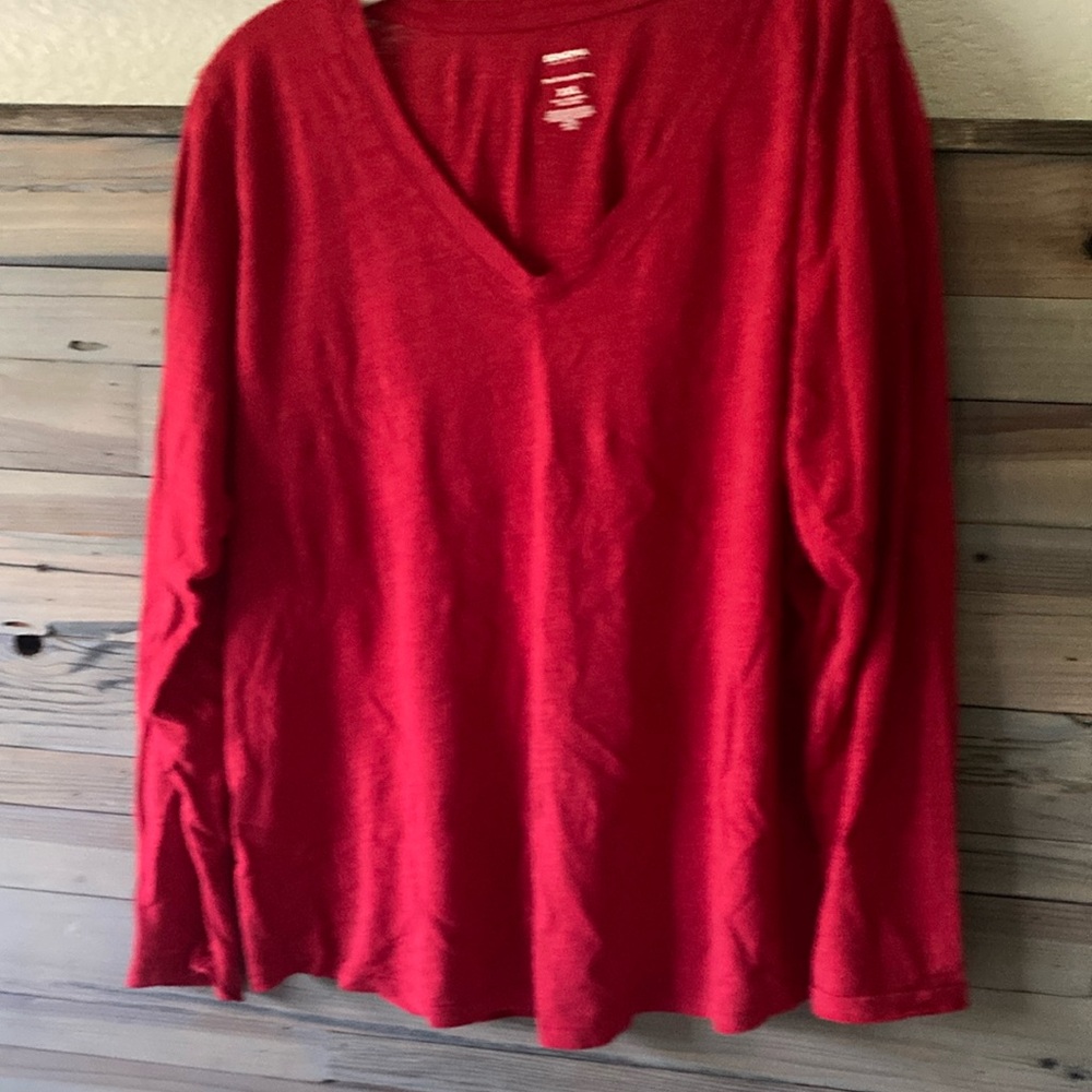 Sonoma Red Relaxed Long Sleeve Tee
